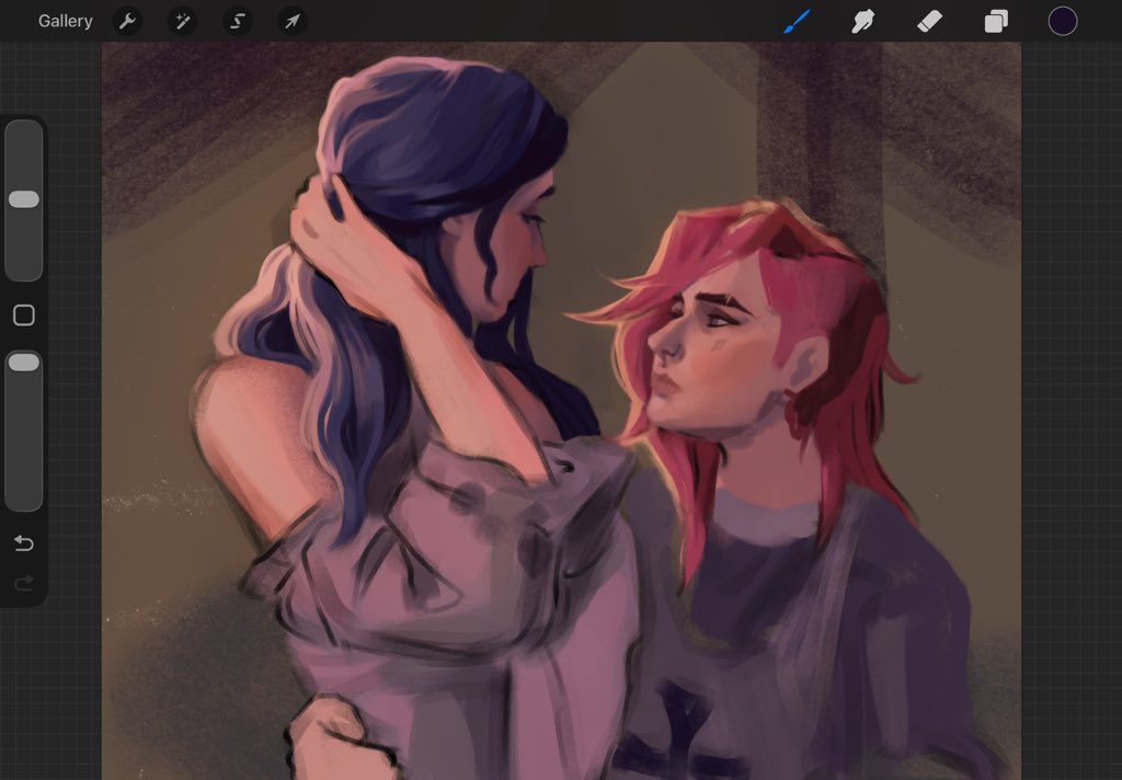 penpapernaiad's tweet photo. 🎉 #caitvi #arcane wip https://t.co/Hk4F97DTp8