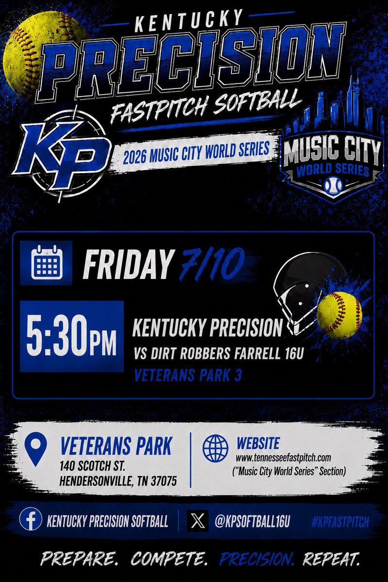 KPSoftball18U's tweet photo. Kentucky Precision 16u came with a mission! Going into bracket today with 3 W’s and a tie. Great job ladies! Let’s go KP! https://t.co/D5Snx140u3
