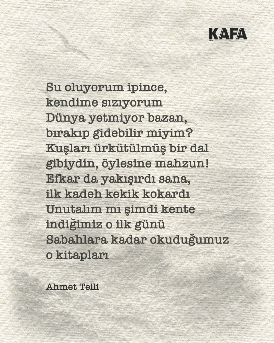kafadergisi's tweet photo. Şair Ahmet Telli’yi kaybettik. 

Ardında hüznü, isyanı, sevgiyi ve memleketin acısını anlattığı şiirler kaldı. 🥀 https://t.co/V7N5Rg4aVs