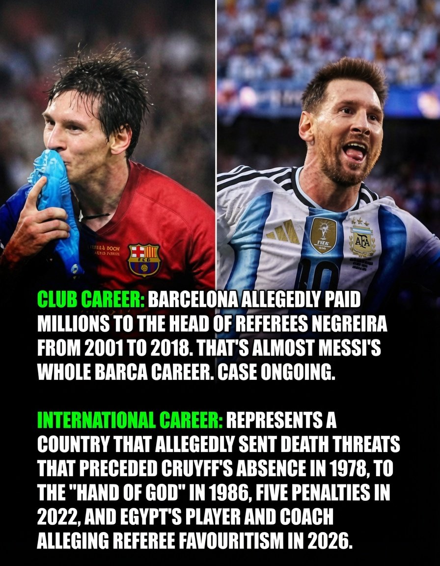 comps21934's tweet photo. @AlexisM1832670 @TouchmineX Crying about this clownish stuff when Argentina robbing in front of your face 🤡 Barca paying Negreira but we'll never hear anything from you https://t.co/FZYPU7OVvq