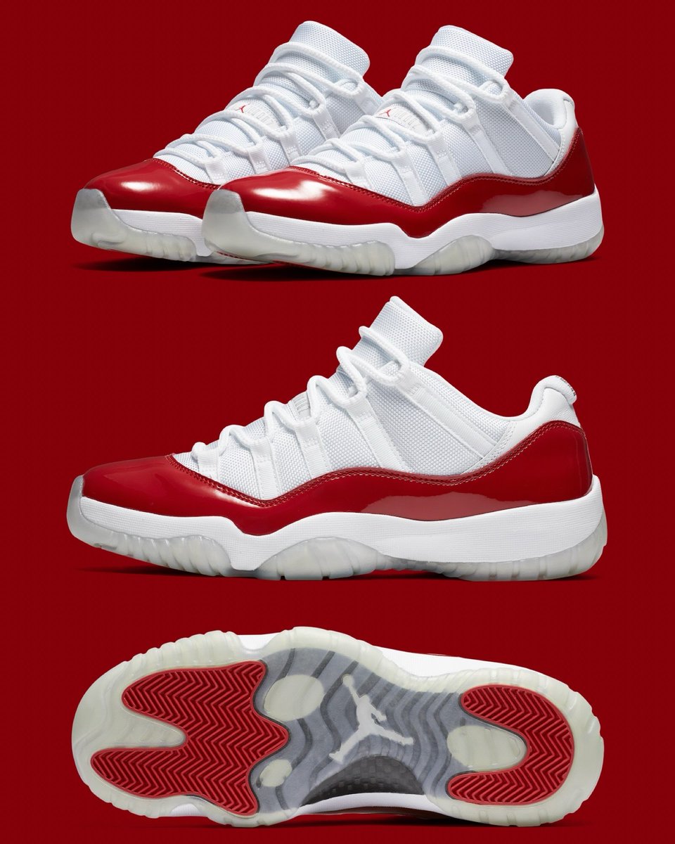 Ovrnundr's tweet photo. Nike Air Jordan 11 Low “Cherry” 🍒 

RETURNING 

• $195
• Summer 2027

The pair last released in 2016 https://t.co/yr5pyVDIM5