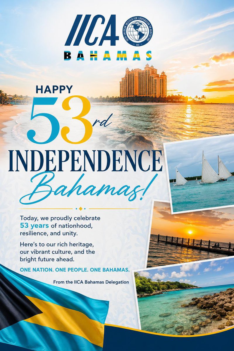 IICABAHAMAS2's tweet photo. 🇧🇸 Happy 53rd Independence, Bahamas! https://t.co/rU3cFTqbtZ