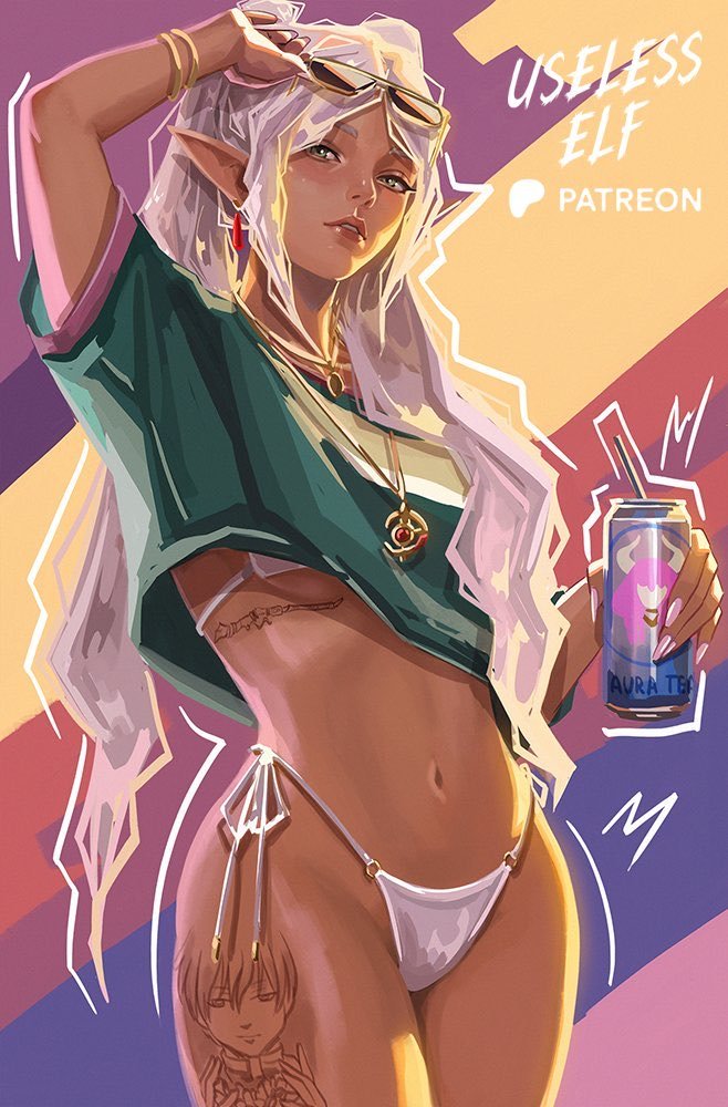 Useless_Elf's tweet photo. GTA cover girls #Frieren and #Shadowheart waiting for you as posters in the shop!

https://t.co/l9WrJcQYol https://t.co/6uZGTvV3Mj