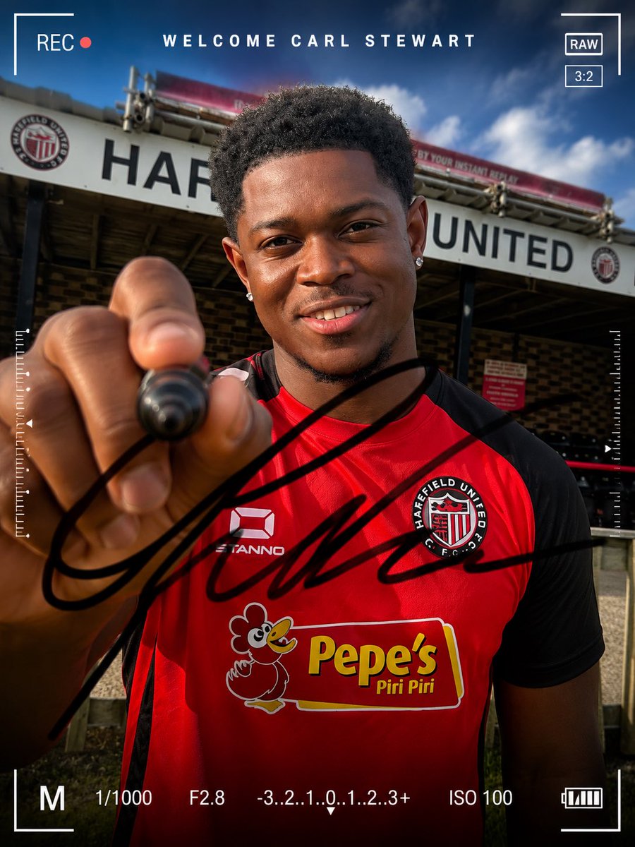 HarefieldUnited's tweet photo. CARL STEWART ✍️ 26/27

@RichardPacquet1 second signing for the evening is Carl Stewart!

Carl is a @WatfordFC academy graduate, most recently known for his time at Harrow Borough and Northwood. He will dictate the tempo of the game and provide a great link up between the midfield and attack 🔗

Welcome to Preston Park Carl 🙌

🐇🔴⚫️