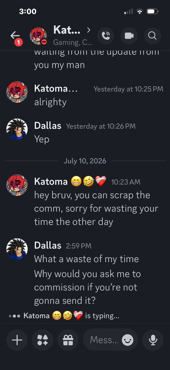 DarkenDallas's tweet photo. I swear bruh I can’t do a commission without someone being drama bruh I was being nice to this person then he wanna get an attitude with me and I told him I was gonna hold it and then told me to scrap it and block him and that pisses me off when people do this type of bullshit https://t.co/P2QCDaZBBM