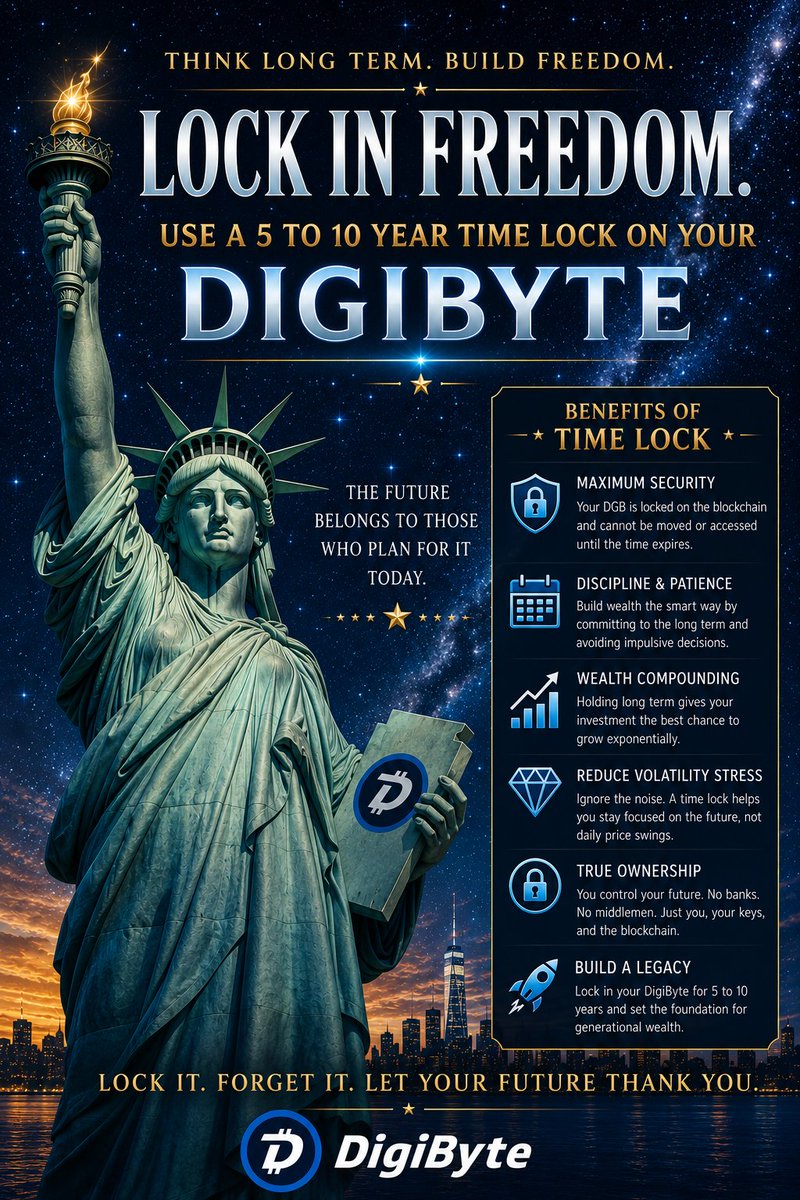 DigibyteUSA's tweet photo. Secure your future! 🗽🗽🗽 

#Digibyte #dogecoin #litecoin #crypto https://t.co/TTLgZIlTvq