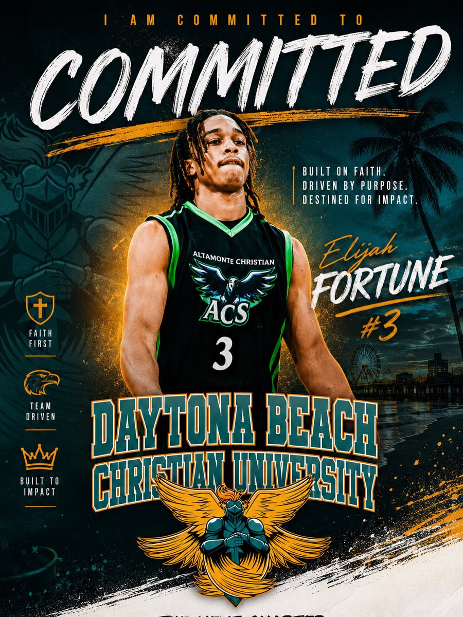 ElijahFort45665's tweet photo. Officially Committed to play for Daytona Beach Christian University this Fall. I want to say thank you to my parents for supporting me along the way and to my coaches @coachBraines11 💛🏝️ https://t.co/ltKo6SmjgH