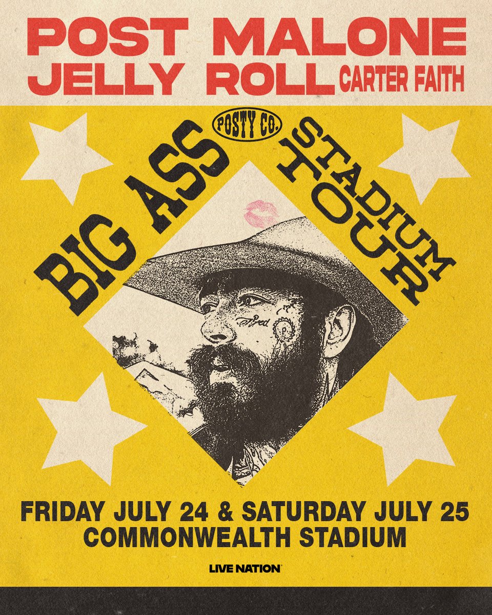 1005CRUZFM's tweet photo. 🤘Post Malone &amp; Jelly Roll are set to rock Commonwealth Stadium in Edmonton on July 25th... and Cruz wants YOU to be there!

Listen to Cruz Mornings with Jerry all week where he'll give you a chance to win a pair of tickets🎟

Listen live: https://t.co/N18KtBSayx https://t.co/Sz5Y2R8Hlp