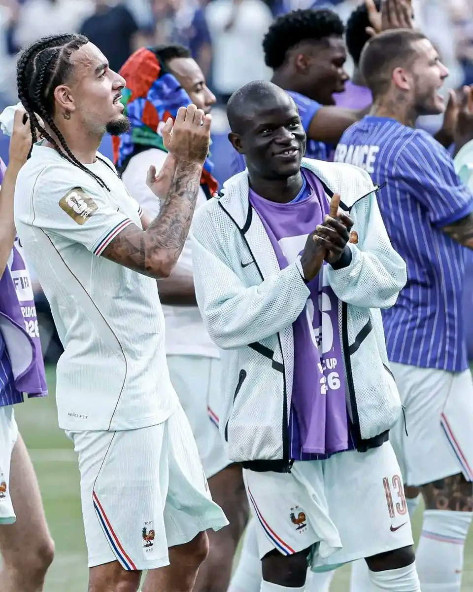 blackthreads0's tweet photo. N’Golo Kanté hasn’t played a single minute at the 2026 FIFA World Cup 😢

He’s still smiling through it all, though 😁❤️ https://t.co/q4eaCVjE4x