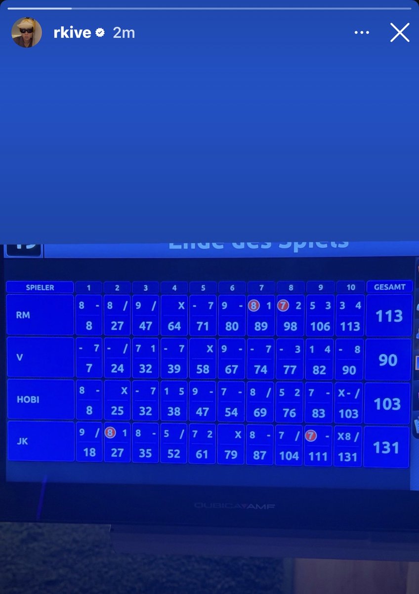 jjkgaIlery's tweet photo. jungkook went bowling with joon, tae and hobi 🥺 https://t.co/8XOOgJ9DLj