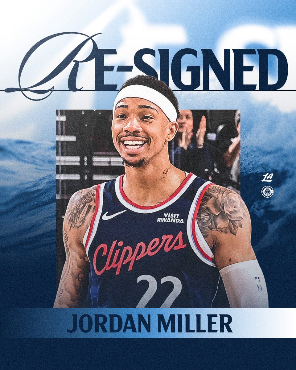 LAClippers's tweet photo. OFFICIAL: We have re-signed Jordan Miller ✍️ https://t.co/cP1pWA7bk3