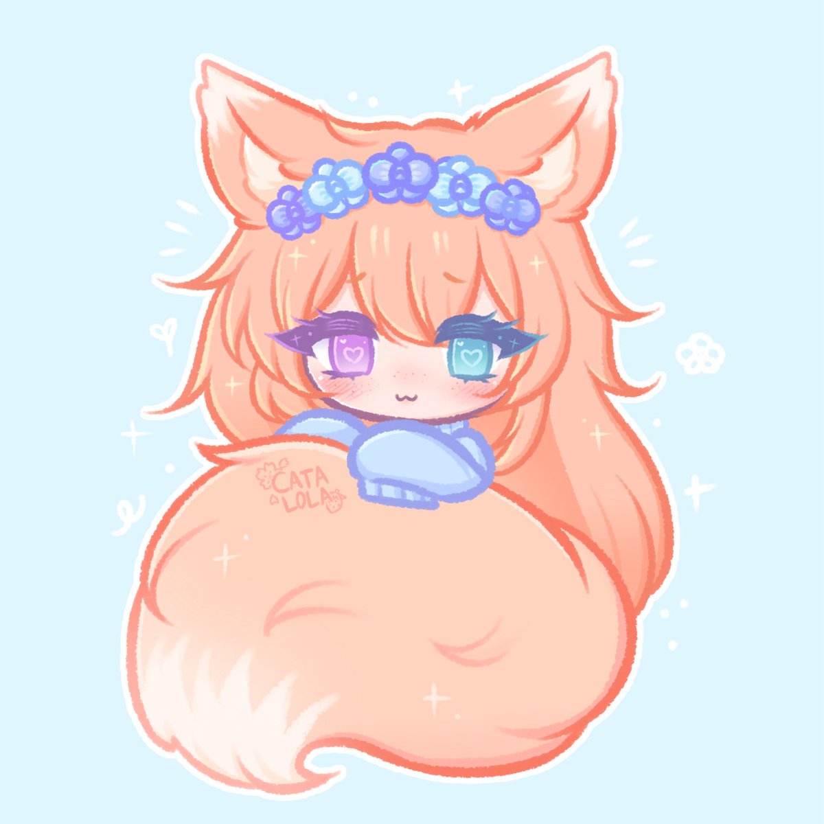 Floraonthemoon's tweet photo. Next shoutout goes to @CatalolaVT! Honestly I love the art style so much and they made my oc so cute too!! Definitely going to comission more in the future and can’t wait to see more of what they can do! Let’s all support them together 🤗

Vgen: https://t.co/BzAYNeIC2g https://t.co/HsXysYCvqa