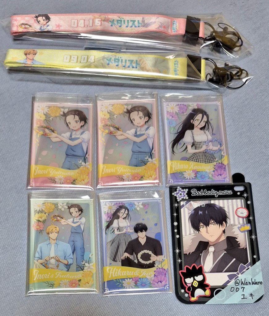 WanWano007's tweet photo. 【交換 譲渡】 メダリスト マルイ Flower ver

出)
アクリルカード
いのり2 光 いのり&amp;司 光&amp;夜鷹
特典 ストラップ 
いのり 司

求) 同種 夜鷹 or 定価+送料

特典は交換のみ。
また譲渡ですがまとめて優先。
よろしくお願いします。 https://t.co/fPkTfXfbcR