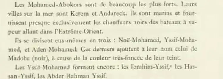 zakariya_y99060's tweet photo. Ishaqis from Karam (Karin) and Aynterad (Ceel Daraad)
travelling to the Far East as Seafarers:

"They are seafarers and supply almost exclusively the black stokers (coal-heavers/firemen) for the steamships travelling to the Far East."

Ishaqi excellence ✨️🌊🚢 https://t.co/fsudKUQ3oG
