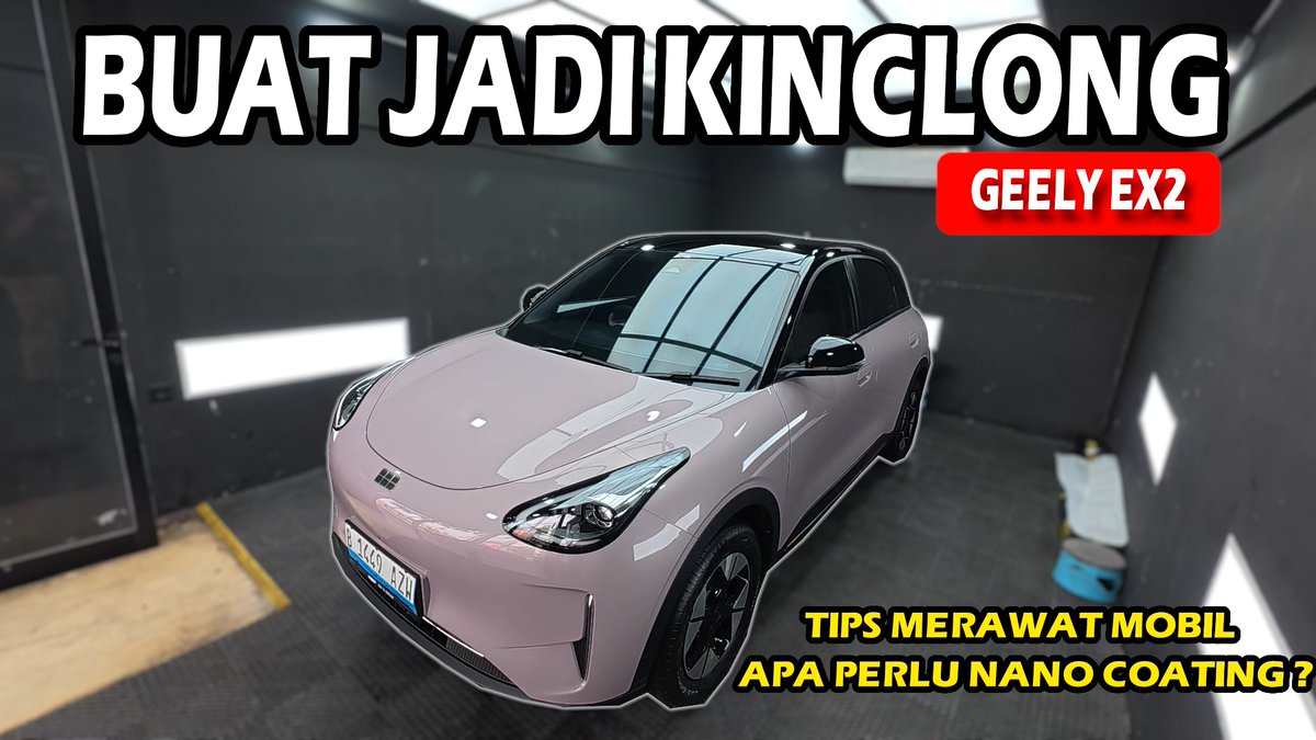 yuda_ck's tweet photo. BUAT GEELY EX2 JADI KINCLONG !! NANO CERAMIC COATING PENTING !? https://t.co/68g98dTf1G via @YouTube #automotive #otomotif #nanocoating #geelyex2 https://t.co/G1cMPhXcjx