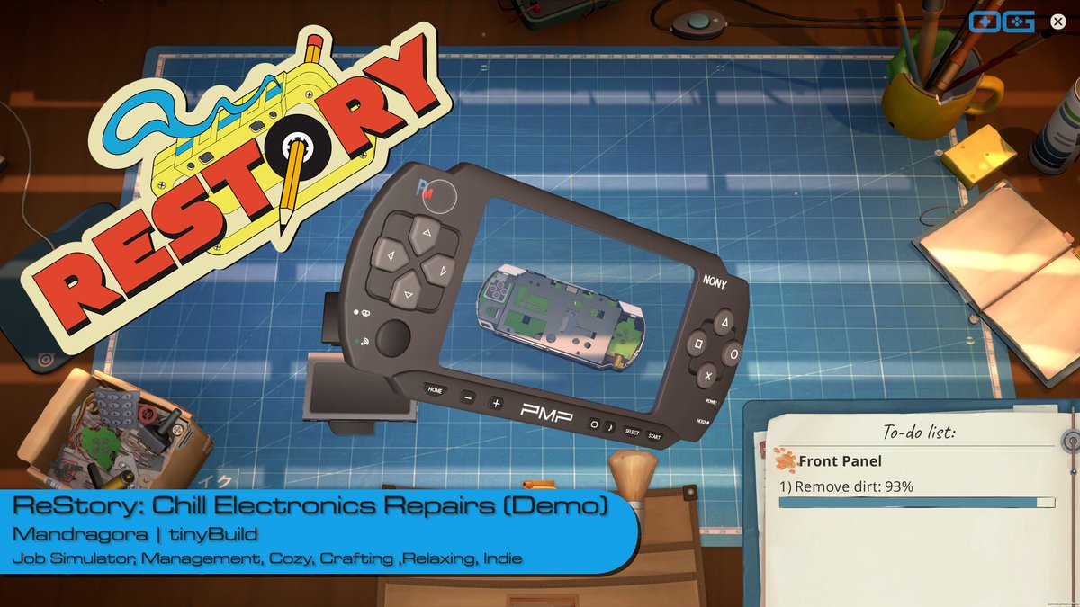OverageGmngCom's tweet photo. OG plays ReStory: Chill Electronics Repairs (Demo)!
https://t.co/JVSnmJ4ro8
Like & Sub!
@MandragoraTeam
@tinyBuild
#ReStory #IndieGame #CozyGame #ShopSim #JobSimulator #Tokyo #tinyBuild #IndieDev #RepairGame #NarrativeGame #StoryRich #JapaneseSetting #RelaxingGames #CozyGaming https://t.co/q0QrPGFAGn