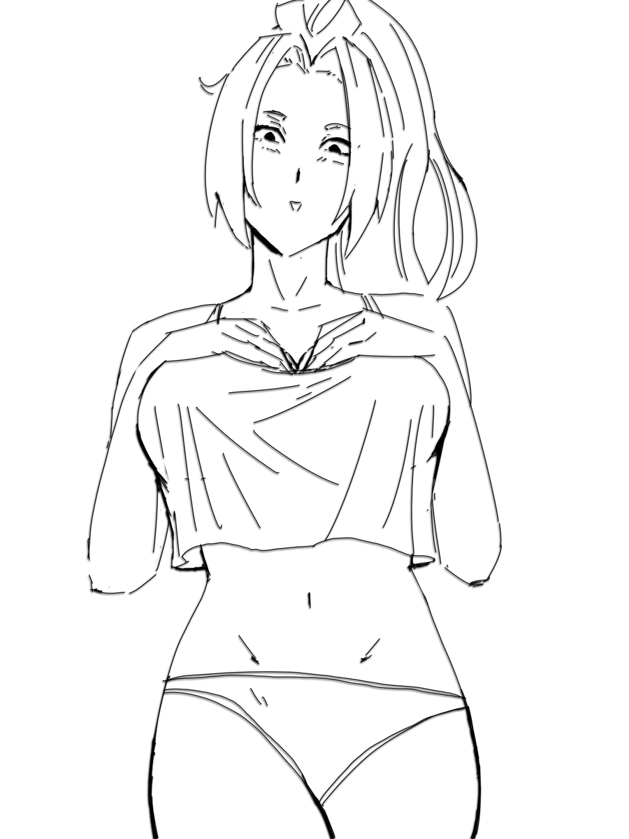 OrdinaryAr's tweet photo. king of fighters Mai Anime Line Art https://t.co/ri5mNk18lH