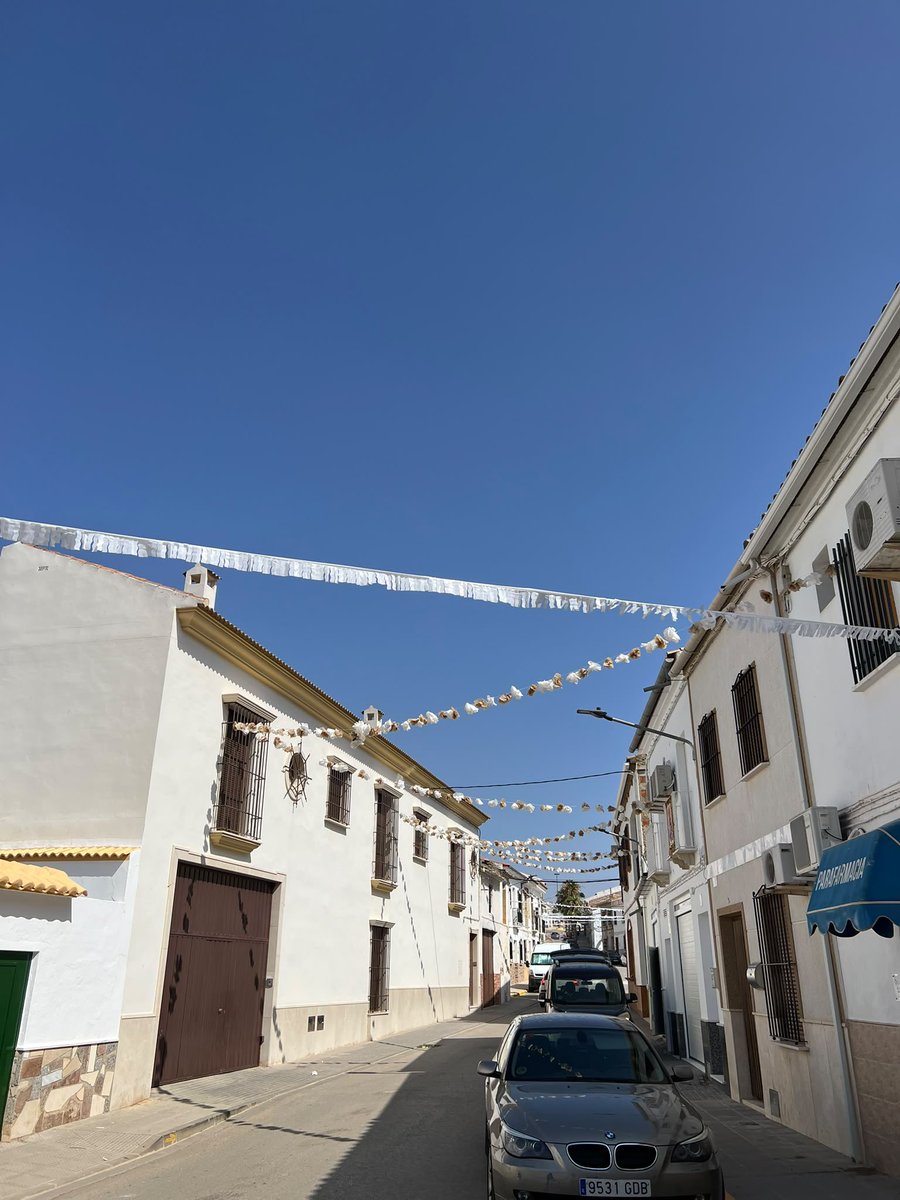 lajarapasion's tweet photo. 🌾 | Martín de la Jara se viste de marrón y blanco para celebrar su Romería.

La AP del Carmen ha engalado en estos días la C/Las Cruces y la Pl/Andalucía para la salida de su Titular a la Laguna de este sábado 11 de julio.

#LaJaraGlorias26 #MartíndelaJara #CarmendeLaJara🤎🤍 https://t.co/DqsNCrYuGp