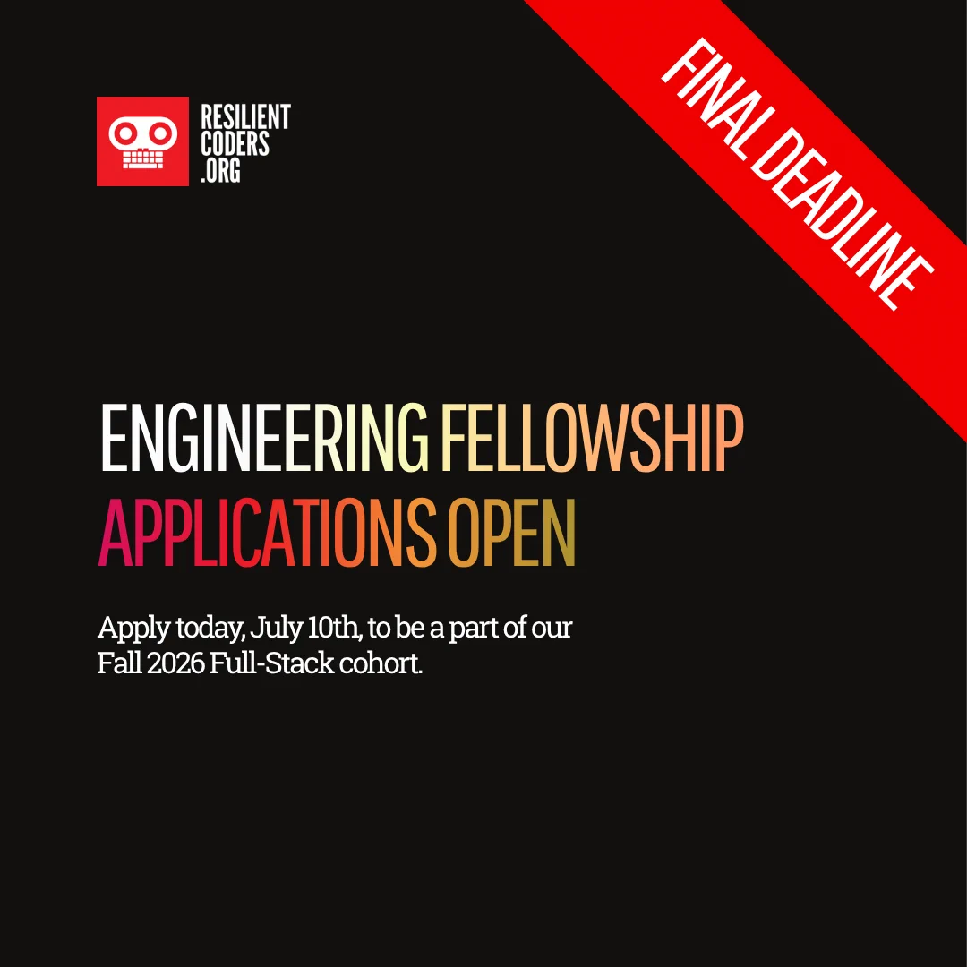 Final Deadline. Engineering Fellowship Applications Open. Apply today, July 10th, to be a part of our Fall 2026 Full-Stack cohort.