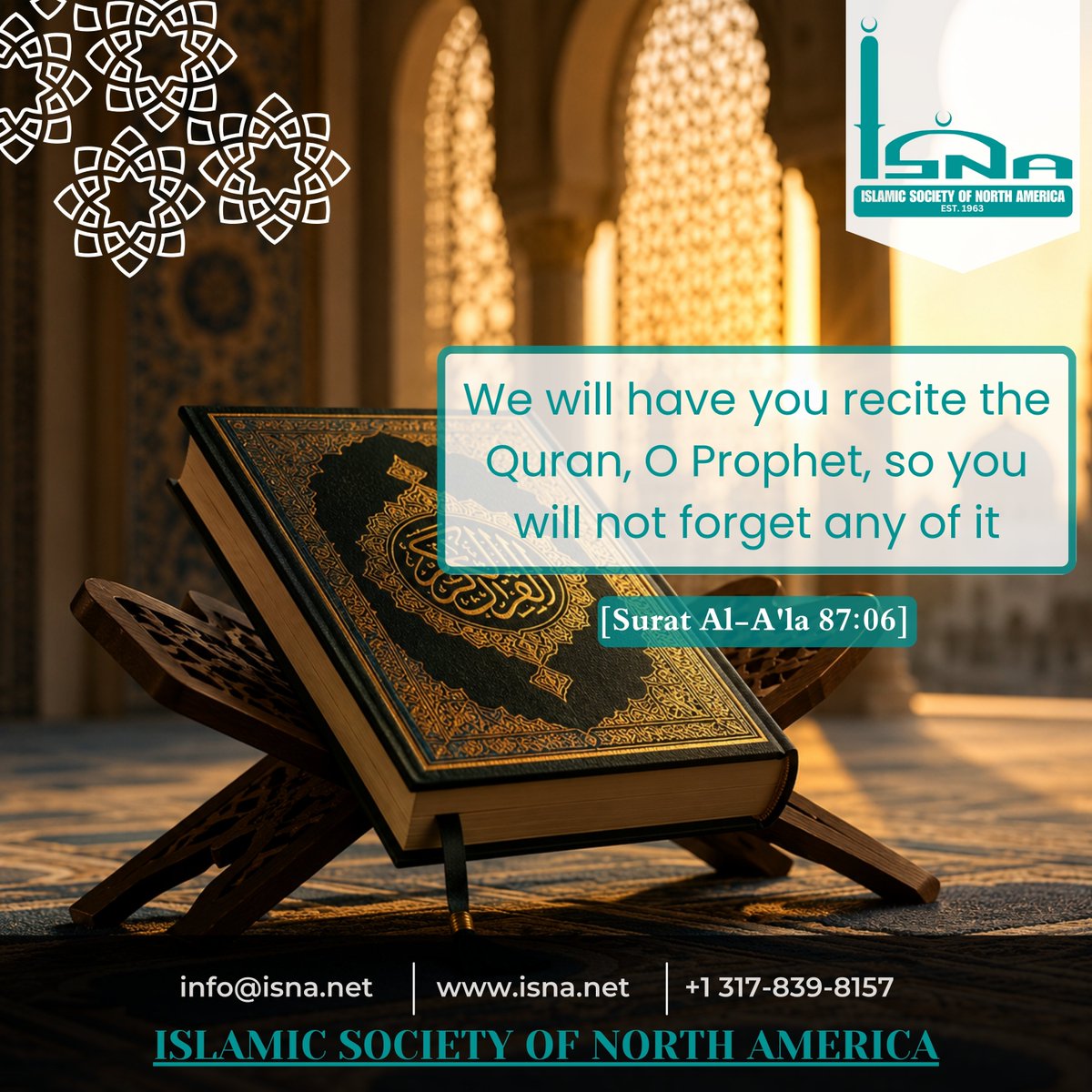 ISNAHQ's tweet photo. #blessedfriday #fridayreminder #quranverse #islamicinspiration #faithoverfear #ISNA #muslimcommunity https://t.co/waiD9iZRKh