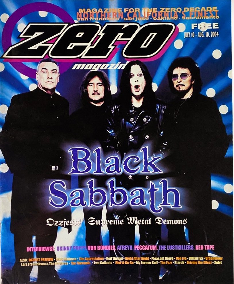 BlackSabbath's tweet photo. July 10, 2004
Zero Magazine cover supporting @TheOzzfest 2004 https://t.co/S3OXi7M7TL