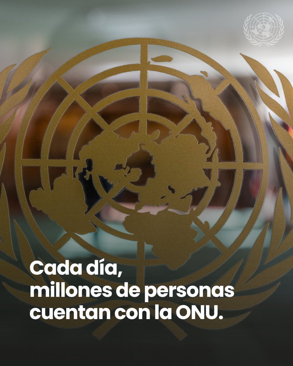 ONU_es's tweet photo. Cada día, las Naciones Unidas trabajan para:

🇺🇳 Alimentar a quienes padecen hambre.
💉 Vacunar a niños y niñas.
🌱 Impulsar el desarrollo sostenible.
🕊️ Proteger a la población civil.
🤝 Asistir a las personas desplazadas.
⚖️ Defender los derechos humanos.

Y mucho más, en todos los rincones del mundo.

Cada acción cuenta. Cada persona cuenta.