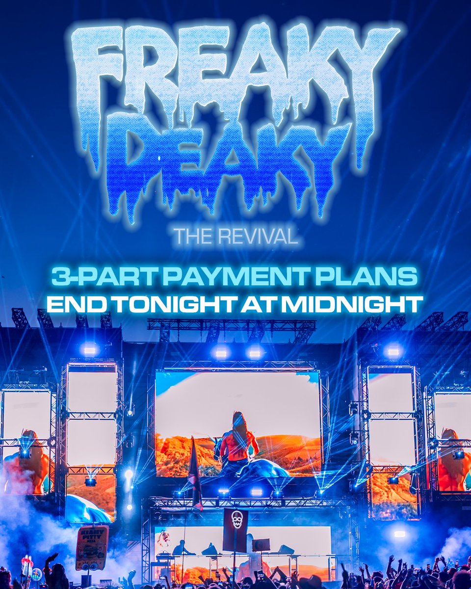 FreakyDeakyTX's tweet photo. Last chance! 🧬 3-Part Payment Plans end TONIGHT, 7/10 at midnight! Claim your pass with a deposit as low as $31: https://t.co/60NQKCMoJ4 🩻 https://t.co/iORkpjqmfY