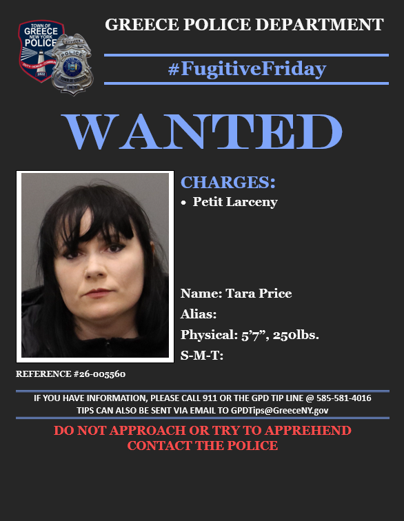 GreecePoliceNY's tweet photo. 🚨#FUGITIVEFRIDAY🚨
Any INFO? 📲Call the GPD tip line @ 585-581-4016 or 📨email tips to GPDTips@GreeceNY.gov
@ROCHNYCRIMEINFO https://t.co/oDW3C9lrKc