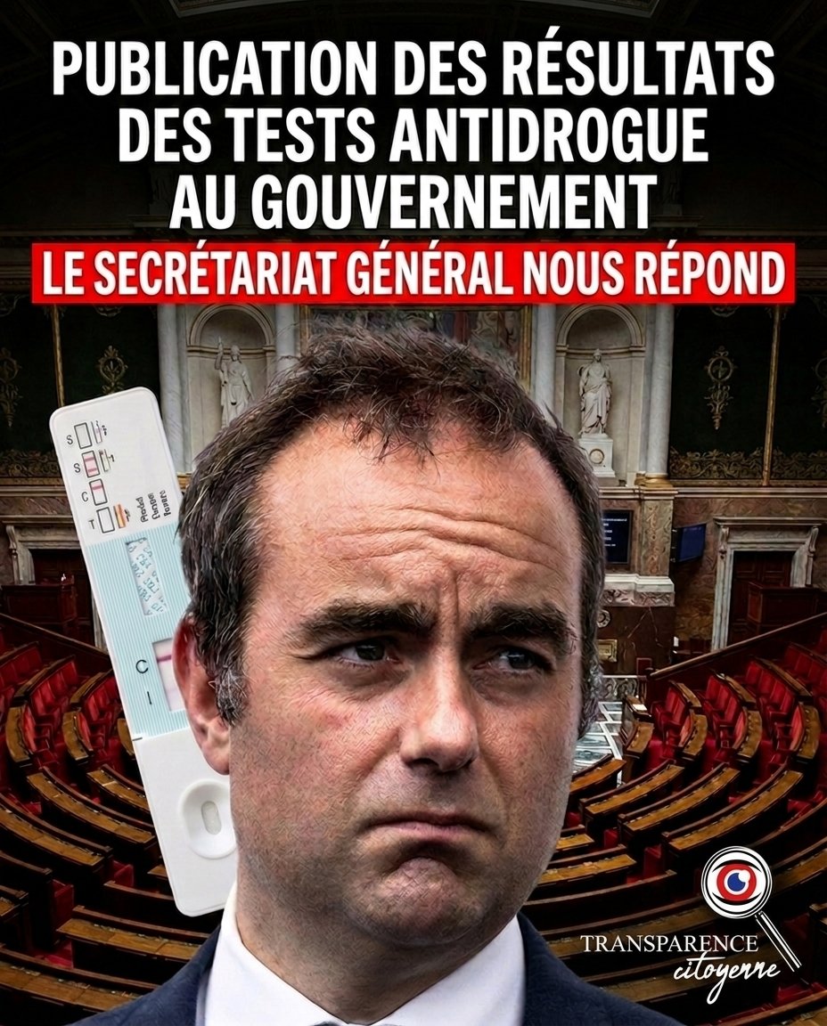 TransparenceCit's tweet photo. 🚨RÉPONSE DU SECRÉTARIAT GÉNÉRAL DU GOUVERNEMENT SUITE À NOTRE DEMANDE DE PUBLICATION DES TESTS ANTIDROGUE 🚨

Le Premier ministre avait demandé que tous les ministres et les membres de leurs cabinets subissent des tests antidrogue.

Transparence Citoyenne a demandé l'accès aux résultats de cette campagne le 26 juin dernier (voir tweet cité).

Nous avons obtenu une réponse. 🧵👇