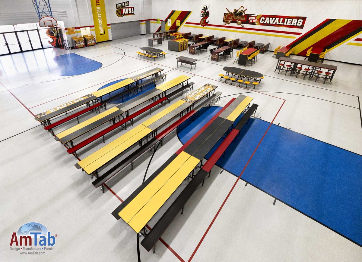 AmTab's tweet photo. More Than a Cafeteria—A Space Built for School Pride

This multipurpose space was transformed into an environment that feels energetic, welcoming, and connected to the school community. https://t.co/LHSbkIsP2a