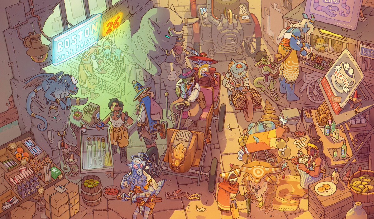 thegnarlyghost's tweet photo. -Wizard Market-
MTG Mat for Boston Cube Fest
(I’ve got some freelance availability coming up next week, get in touch if you’re looking for cool artwork) https://t.co/a88YswDS1K