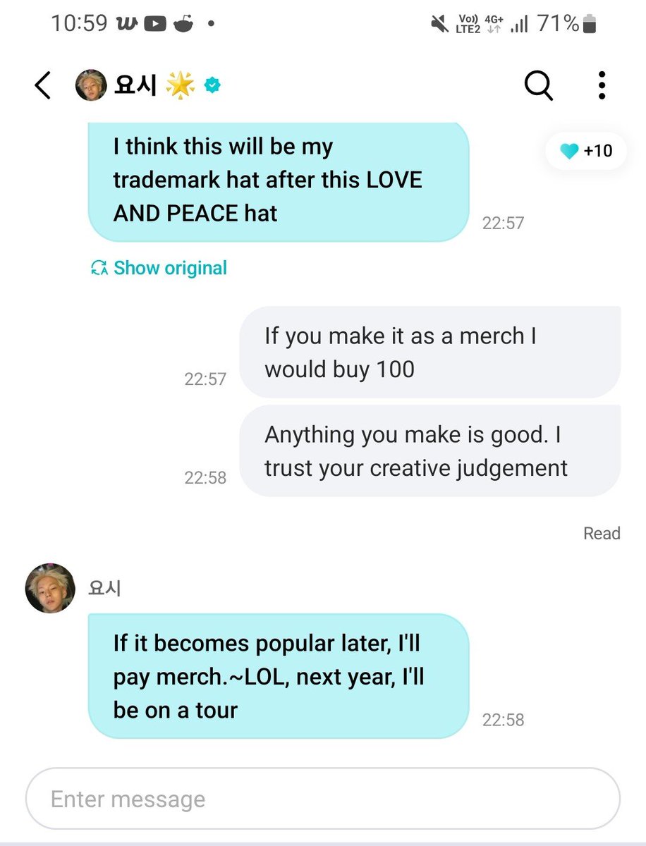 ArigaTeume's tweet photo. my delulu self is thinking he read my message pero feel ko everyone told him we'd buy his merch fr 😅

nahappy ako sa late night messages ng tiger na yan #YOSHI https://t.co/dIK4tmuMaD