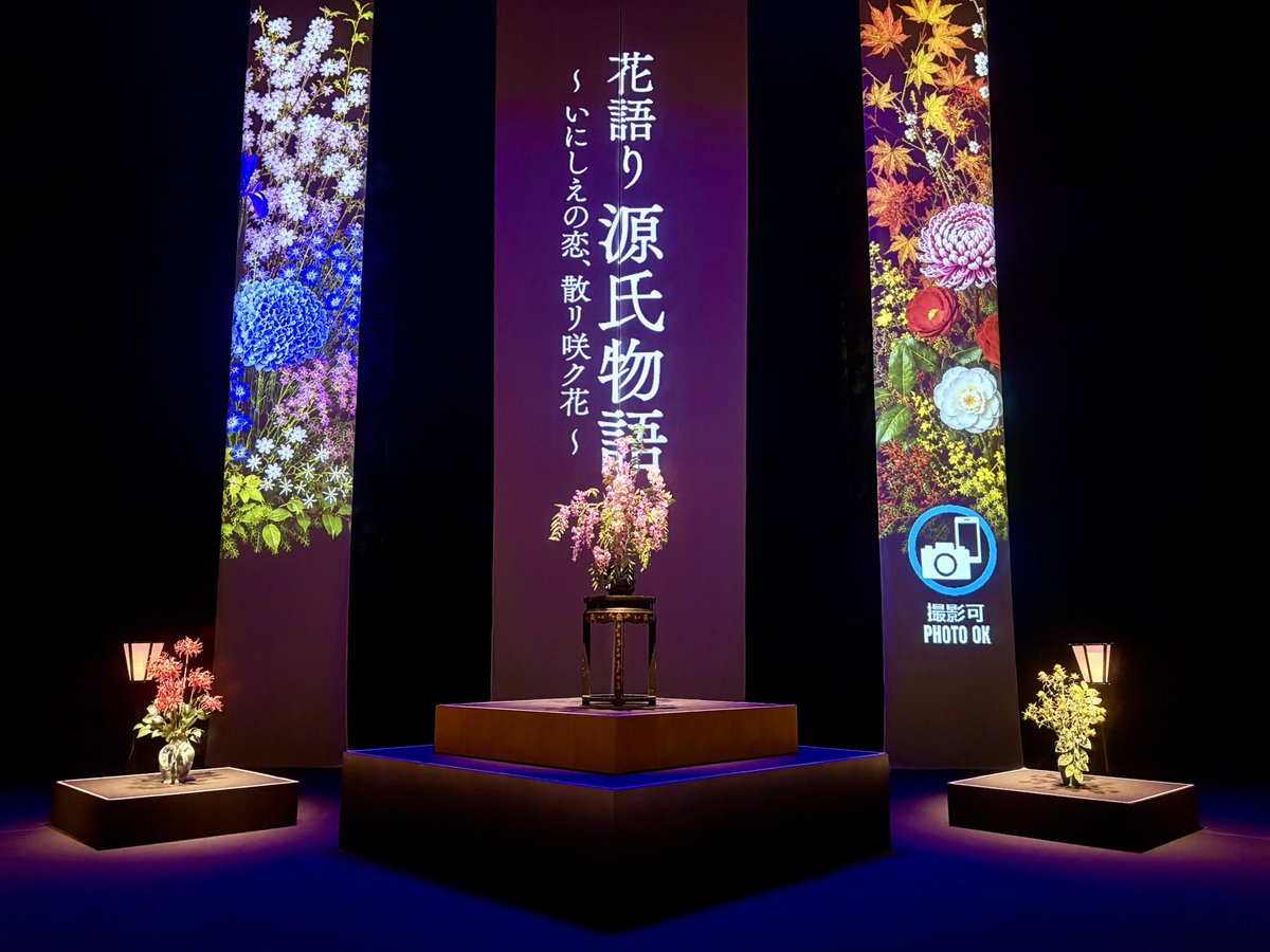 samesky_moon's tweet photo. 「花語り源氏物語～いにしえの恋、
散リ咲ク花 ～」
初日おめでとうございます🌸

絵巻のように華やかで雅な世界
花になぞらえた繊細な恋模様
有名な一節は余す所なく
始めから終わりまで
全てが見どころでした

やんごとなき桐壺帝の
威厳に満ちた姿と愛と後悔
とても素晴らしかったです✨

#内海光司 https://t.co/foidewXWov