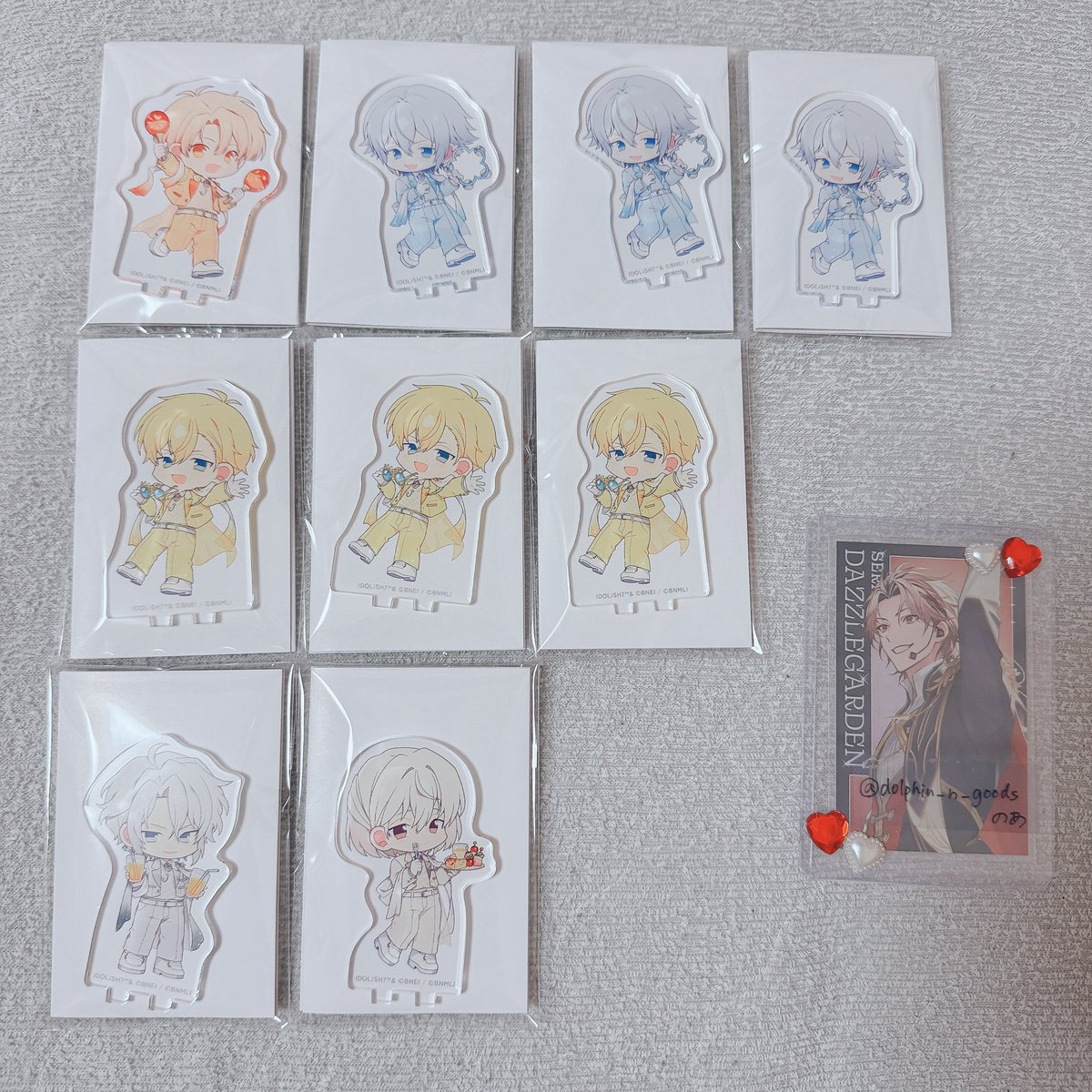 dolphin_n_goods's tweet photo. 【交換】アイドリッシュセブン アイナナ アニメイトカフェ アニカフェ Luminous Palette Celebration アクリルスタンド アクスタ

譲→三月、環、ナギ、楽、巳波

求→陸、悠1、トウマ1(友人分)

15日池袋(アニカフェ)手渡し可。
その他都内手渡し又は郵送。
検索からでもお気軽にお声かけください。 https://t.co/Hnh3PiQKYN