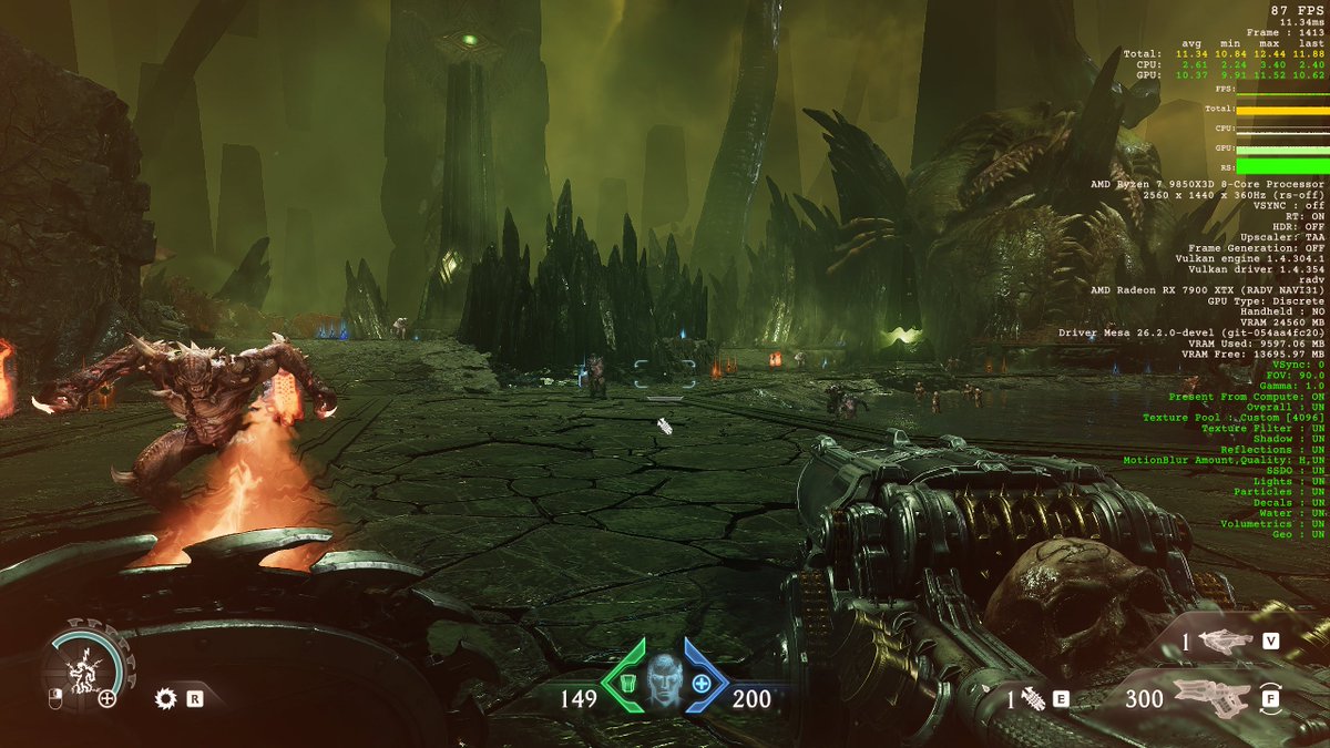 SellenWizard's tweet photo. @Cheeks401K @CyborgMarc Game running at max loses 11 FPS (all of this running 1440p)
Graphic settings essentially do nothing. https://t.co/sfdkHyaGL4