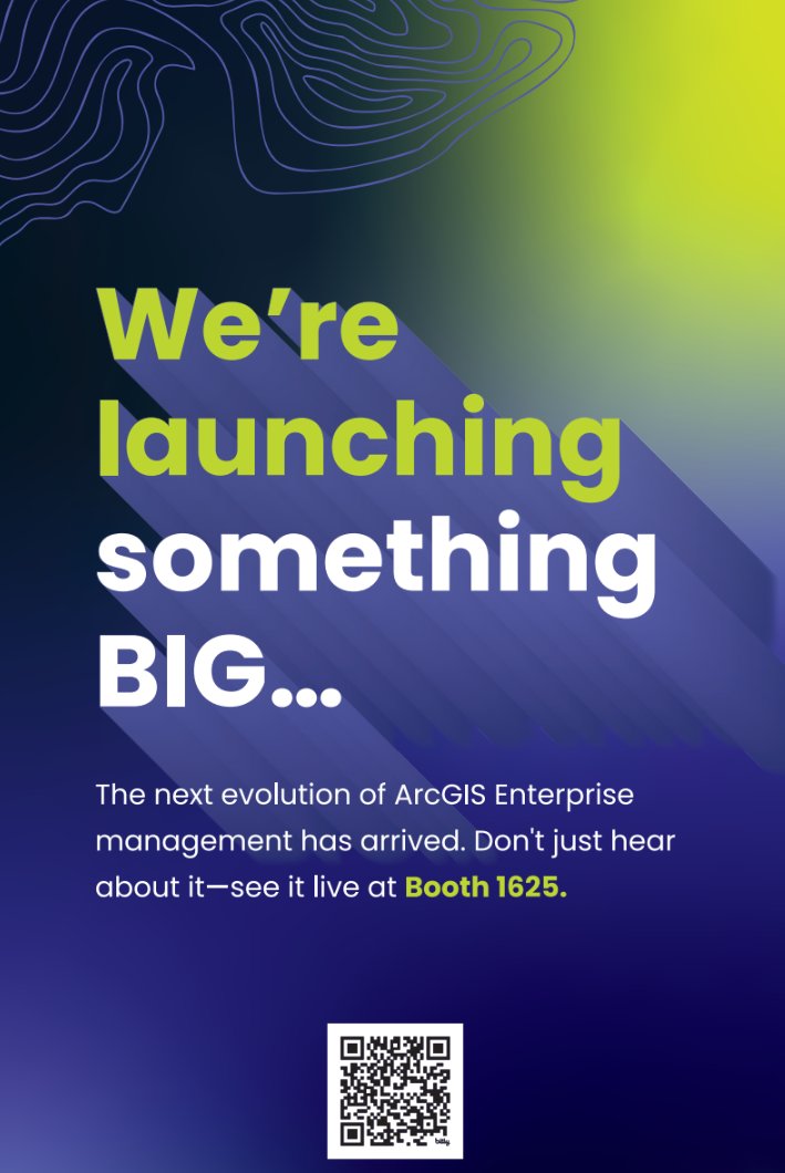 roktech's tweet photo. 🚀 ROK is launching something big at #EsriUC2026! 
Stop by Booth #1625 to experience the next evolution of #ArcGIS Enterprise management. 
👉 https://t.co/Lp5ONPj6Zr #ROKTech #EsriUC  #CloudFirstGIS #GISlife #EsriPartners #Esri #ArcGIS https://t.co/qROLidoPUr