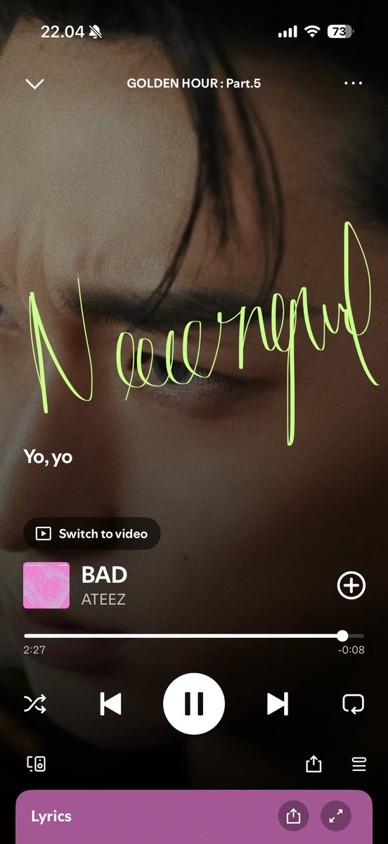 neeeongurl's tweet photo. @ATEEZofficial 00.00 KST / 22.00 WIB

 #스밍_dont_stop 
#ATEEZ #에이티즈 #GOLDENHOUR #GOLDENHOUR_Part5 #BAD @ATEEZofficial https://t.co/j0rvVAW2MH