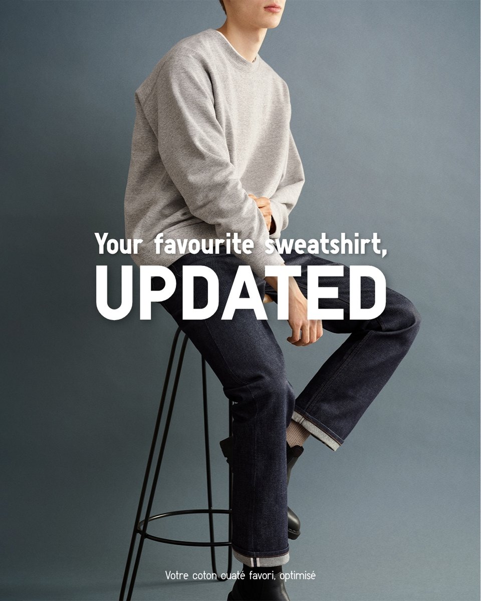 Uniqlo_Canada's tweet photo. Your favourite sweatshirt, now even better!

-

Votre coton ouaté favori, encore plus parfait!

#UNIQLOCanada #LifeWear #sweatshirt https://t.co/SXSF2y1kMz
