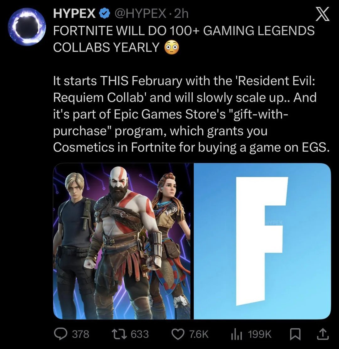 Mlickles's tweet photo. wondering why we're suddenly seeing faces from gacha games appear in fortnite? it's because Epic games has been partnering with game studios to put their characters in FN to encourage use of EGS. 

TLDR: If it's on the Epic Games Store, it runs a chance of being in fortnite. https://t.co/rNQfK3Xppp