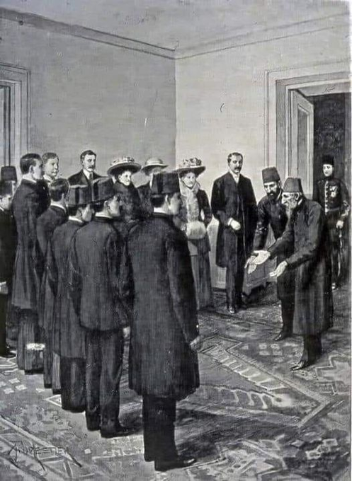 I__am_Legend_'s tweet photo. — BU EKİBE İYİ BAKIN —

Bu ekibi Ermenistan Kabinesi sanmayın.

Bu ekip; 33 senelik Abdulhamid devrinin ekibi

Devlet batınca “Vay Efendim Türkçülük başlamış da devlet çökmüşmüş..”

Peki bu ekonomik iflas tablosunda Türkler nerede ?

Halife-i Müslümin 2.Abdülhamit’in Nazırlarına (Bakanlarına) ve bürokratlarına buyrun bakalım:

Hariciye Nazırları;
* Aleksandros Karateodori Paşa (1878-1879)
* Gabriel Pasha ve Sava Paşa (1879-1880)

Hazine-i Hassa Nazırları:
* Agop Ohanes Kazazyan (1876-1891),
* Mikail Portakalyan Efendi (1891-1897),
* Ohanes Sakız Efendi (1897-1908)

Maliye Nazırı:
• Agop Ohanes Kazasyan Paşa (28-30 Ağustos 1885), (Aralık 1886 - Mart 1887) (1888-1891)

Nafia Nazırları: 
* Ohanes Çamiç Efendi  (1877-1878),
* Aleksandr Karateodori Paşa (1878)
* Sava Paşa (1878-1879)

Orman ve Maadin Nazırları;
* Mavrokordato Efendi (1908-1909),
* Aristidi Paşa ( 1909)

Ticaret ve Ziraat Nazırları: 
* Bedros Kuyumcuyan Efendi (1880)
* Gabriel Noradonkyan Efendi (1908-1909)
Ayan Üyeleri(1876);
* Antopolos Efendi Aristarki Bey,
* Daviçon Karmona Efendi,
* Musurus Paşa,
* Serviçen Efendi,
* Stoyanoviç Efendi,
* Dr. De Kastro Bey,
* Mavroyeni Paşa,
* Karatodri Paşa,
* Abraham Karakahya Paşa

Ayan Üyeleri(1908)
* Azaryan Efendi,
* Basarya Efendi,
* Bohor Efendi,
* Fethi Franko Bey,
* Gabriyel Noradonkyan Efendi,
* Mavrokordato Efendi,
* Mavroyeni Bey,
* Oksanti Efendi,
* Yorgiyadis Efendi,
* Aram Efendi,
* Popoviç Temko Efendi,

Babıali Hukuk Müşaviri Gabriel Efendi; Abdülhamit zamanında sürekli el üstünde tutulan bu Gabriel Efendi 2. Dünya savaşı sonrası düzenlenen Paris Konferansında Ermeniler için toprak talep etmiş, Lozan Konferansına da Ermeniler adına katılmıştır…

Elçilere göz attığımızda;
* Y. Fotiades Bey ve Gobdan Efendi’nin Atina,
* Azaryan Efendi’nin Belgrad,
* E. Karatodri Efendi’nin Brüksel,
* Blak Bey’in Bükreş,
* Yanko Karaca, Misak Efendi ve Aritraki Efendi’nin Lahey
* K. Musurus Paşa, Alfred Rüstem Paşa ve  Antopulo Paşa’nın Londra,
* Naum Paşa’nın Paris, 
* S. Musurus Bey ve Y. Fotiades Bey’in Roma,
* Nikola Gobdan Efendi’nin Sofya,
* A. Vogorides Paşa’nın Viyana,
* L. Aristarki Bey ve A. Mavroyeni Bey’in  Washington’da Büyükelçi-Elçi olarak görev yaptıklarını görüyoruz.

Konsolos ve kâtipliklerde de Türk unsurundan ziyade Ermeni ve bilhassa Rum memurlar kullanılmakta idi.

Valilik koltuklarının çoğunda da gayrimüslimler oturuyordu.

Mesela Şarkî Rumeli Valileri;
* Sava Paşa,
* Aleko Vogorides Paşa,
* Gavril Paşa Hristoiç,
* Alexandre de Battenberg,
* Ferdinand de Saxe-Cobourg et Gotha,
Sisam Beyleri;
* Mişel Gregoriyadis Bey,
* Aleksander Mavroyeni Bey,
* Yanko Vitinos Bey,
* Kostaki Karateodori Paşa,
* Yorgi Yorgiadis Efendi,
* Andrea Kopasis Efendi,

Cebelilübnan Sancağı Mutasarrıfları;
* Vasa Paşa,
* Naum Paşa,
* Yusuf Franko Paşa

Maliyesini, Hariciyesini, Tarımını, Madenlerini ve de Mülkiyesini gayrimüslimlere bırakmış devletin başında bir İslam Halifesi (!) vardır…

ŞİMDİ ANLADINIMIZ MI ATATÜRK’ÜN KİMİN TEKERİNE ÇOMAK SOKTUĞUNU ?

Türk Dil Kurumuna bir Ermeni dil bilgisi uzmanını, o da sadece Genel Sekreter olarak atadı diye-ki adam Osmanlı memuru zaten, 100 senedir Atatürk'e demediğini bırakmayanlara soralım, insafınız var mı ?

Kaynak Kitap:  Sinan Kuneralp, Son Dönem Osmanlı Erkan ve Ricali (1839-1922) Prosopografik Rehber, İstanbul: ISIS PRESS, 1999.
(alıntıdır)