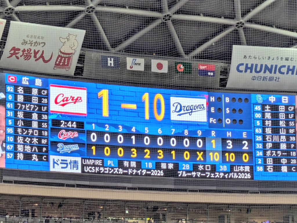cham11131011's tweet photo. 快勝で楽しかったー🥳🎉育ちゃんの始球式は間に合わず見れなくて残念だったけど😣野球と音楽の融合観れてよかった！明日も勝つ！！！！ https://t.co/mmuju5BvoS