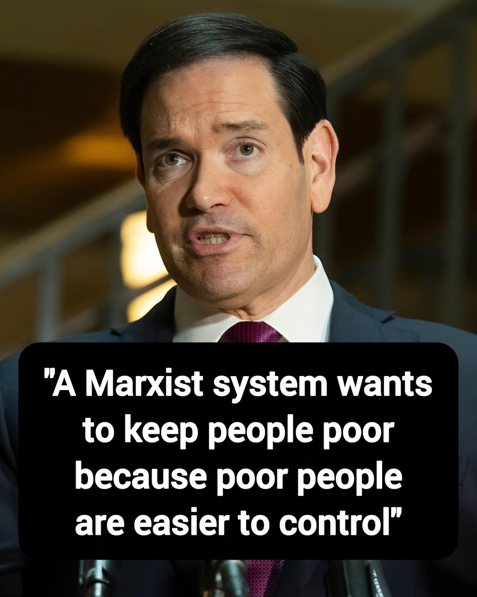 DavidJHarrisJr's tweet photo. Marco Rubio: "A Marxist system wants to keep people poor because poor people are easier to control."

Thoughts? https://t.co/vwP3VCoy7s