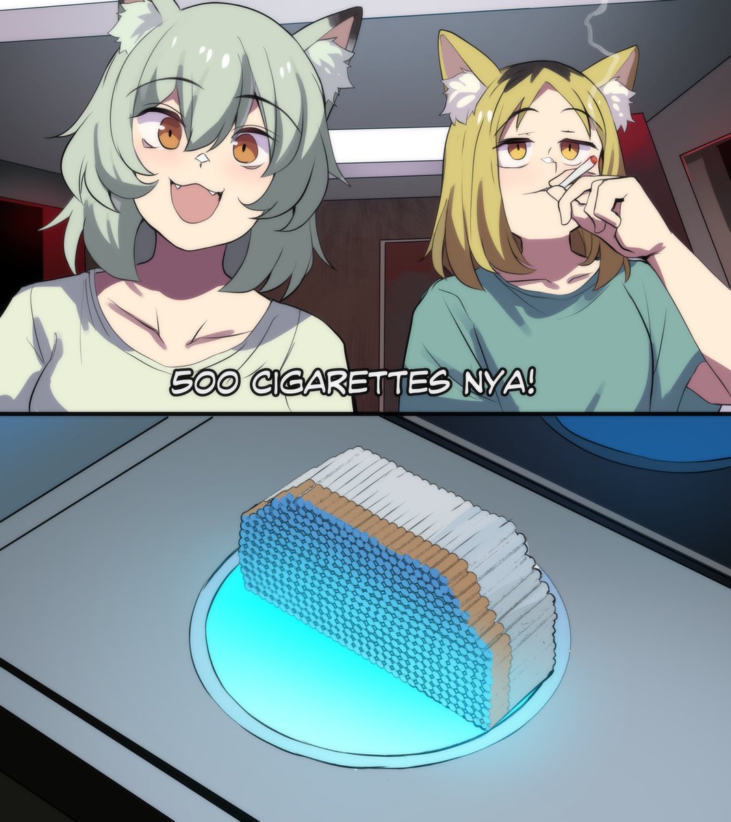 HimeHinghoi's tweet photo. 500 cigarettes nya! https://t.co/FMftRuShVe
