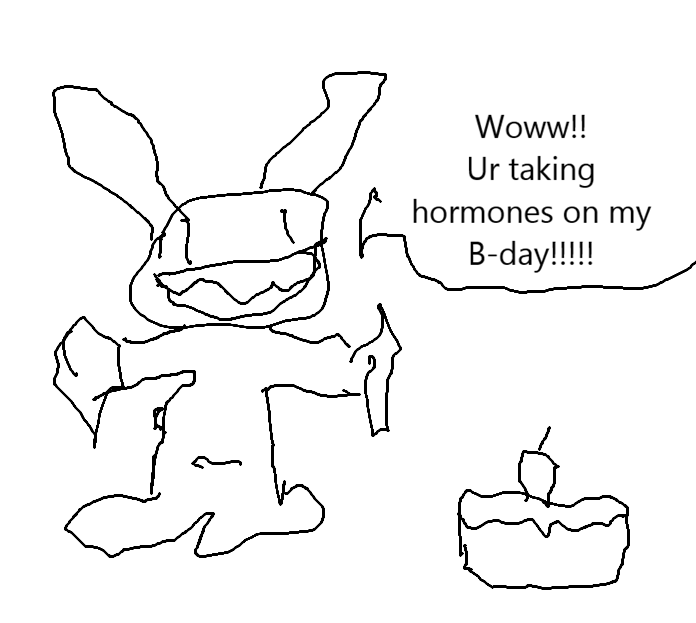Zaptor37's tweet photo. I fucked up my finger while taking hormones so I couldn't draw with my right hand and I still wanted to draw something for Max's birthday, happy birthday you ugly fuck https://t.co/4uVyQY1NkR