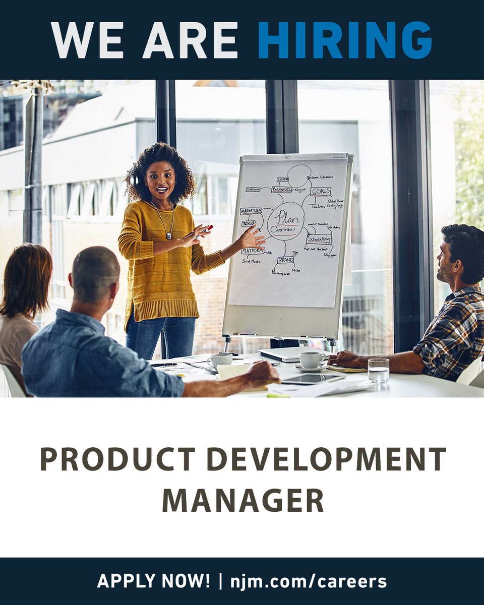 NJMIns's tweet photo. NJM is #hiring a Product Development Manager to help lead the strategy, enhancement, and growth of our Personal Lines products. 
In this role, you'll analyze market trends, identify opportunities for innovation, collaborate with cross-functional teams, and help deliver product solutions that create value for our policyholders while supporting NJM’s long-term growth.

If you're a strategic thinker with a passion for product development, data-driven decision making, and bringing ideas to life, we’d love to hear from you.
📍 West Trenton, NJ
💰 Salary Range: $175,000–$215,000 (commensurate with experience)

Apply today ➡️ https://t.co/69NVTttQa9