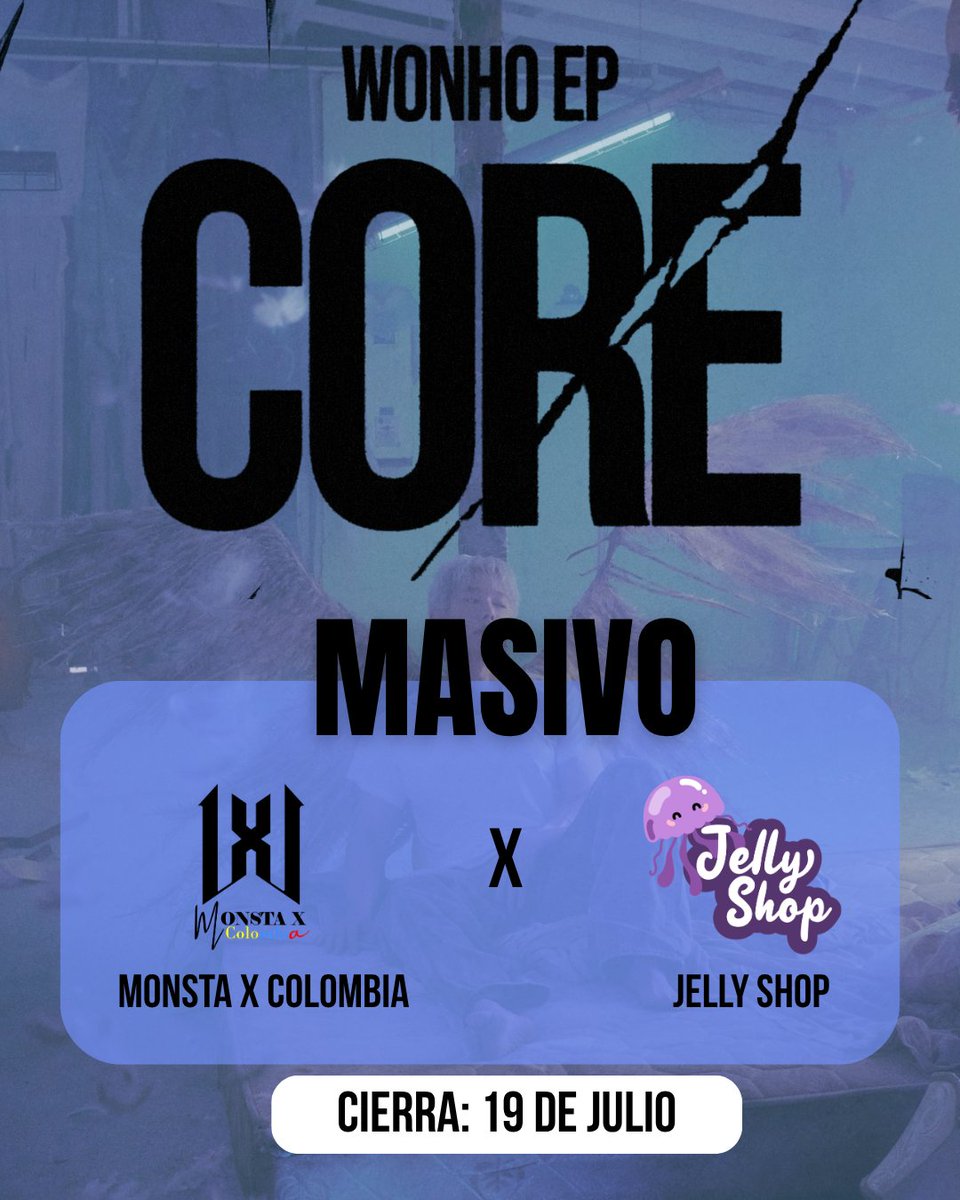 MonstaXColombia's tweet photo. ✨ MASIVO - CORE ✨

Wenee,
En esta oportunidad te traemos el masivo del nuevo EP de Wonho "CORE" junto a Jelly Shop 💙

Formulario:
📌 https://t.co/JTWRWCAN7T

✓ Cierra el 19 de Julio
✓ Válido solo para Colombia (🇨🇴)

#CORE #DontWakeMeUp #WONHO 
#원호 @official__wonho https://t.co/1Ak7ZsznOW
