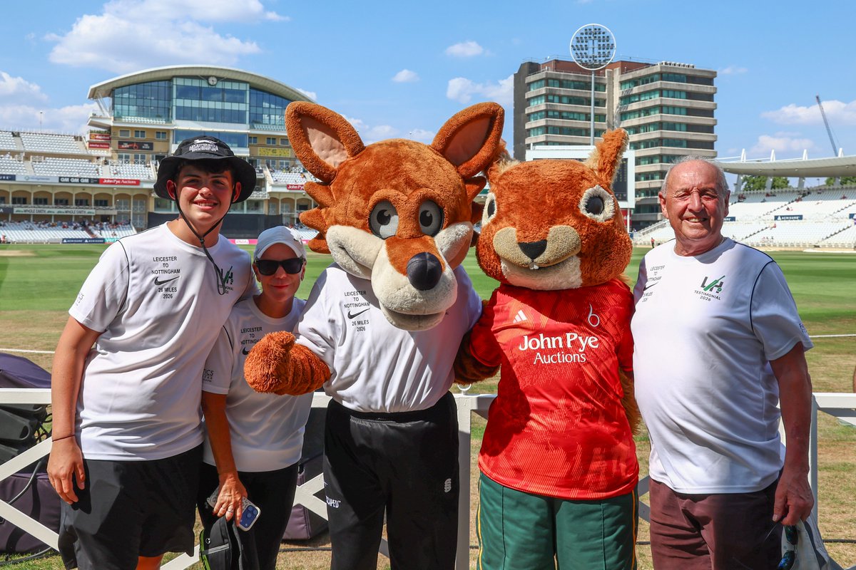 leicsccc's tweet photo. An incredible effort. 👏

Stewart Walker, dressed as Charlie Fox, has completed the 26-mile walk from Uptonsteel Grace Road to Trent Bridge alongside his son, TJ, and Anna Stead.

A huge congratulations to you all! 🎉

There's still time to support the cause by donating below. ⤵️

https://t.co/RTomYvpgZY