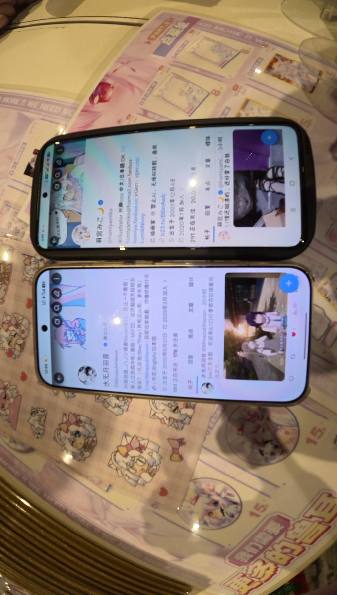 MinazukiHanon's tweet photo. 和@hamiyamiko 老师在bw见面~
狠狠支持
（请原谅，p1当时没有其他手机，用的胸前的运动相机拍的没对好焦） https://t.co/leyF9XDJv9