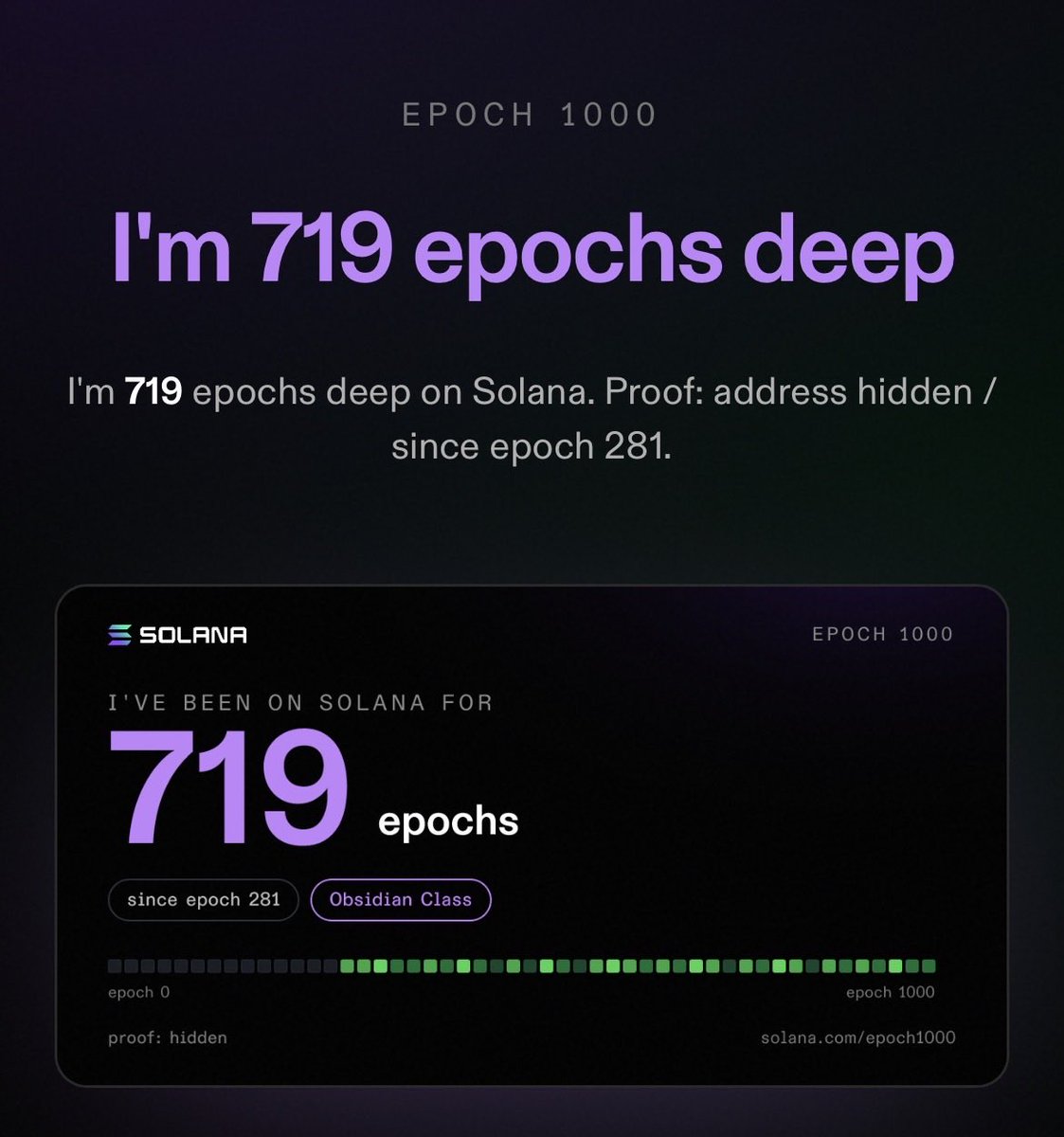 MrBozoKing's tweet photo. I've survived 719 Solana epochs - OBSIDIAN CLASS.

Does that qualify me as a OG? https://t.co/7RrIfyBh4A