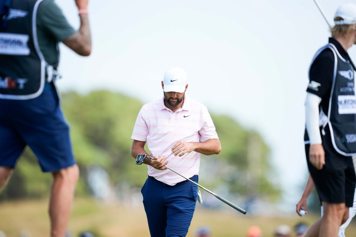 barstoolsports's tweet photo. The impossible has finally happened - Scottie Scheffler MISSED the cut for the first time since 2022, ending his streak of 78 consecutive cuts https://t.co/OgIriL6Jcf